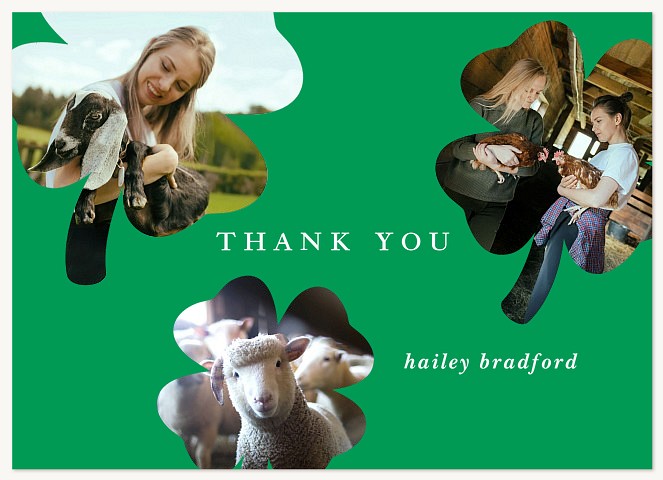 Scattered Clovers Thank You Cards 