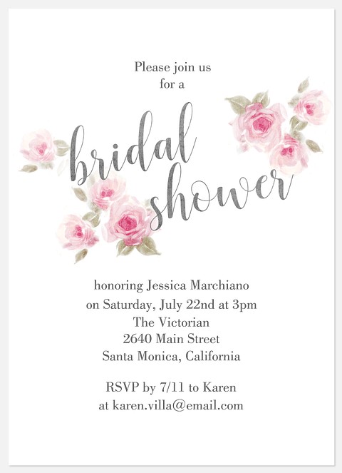 Floral Shower Bridal Shower Invitations