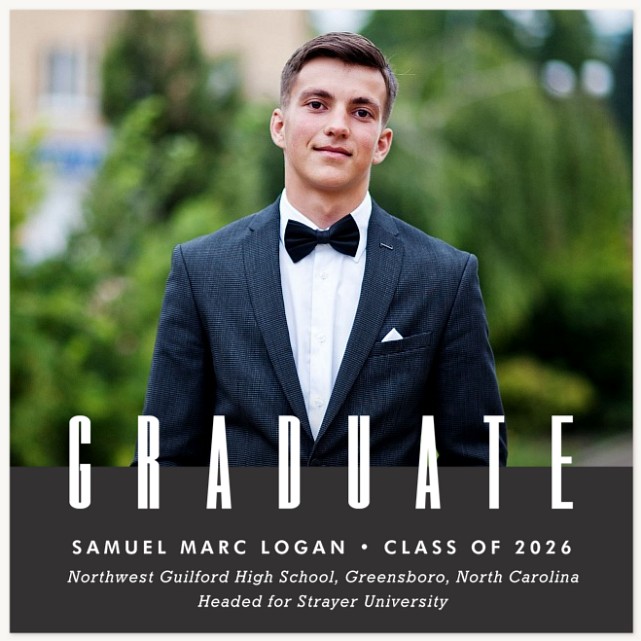 Modern Type Graduation Announcements