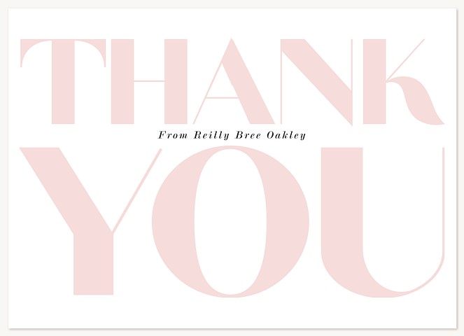 Bold Lettering Thank You Cards 
