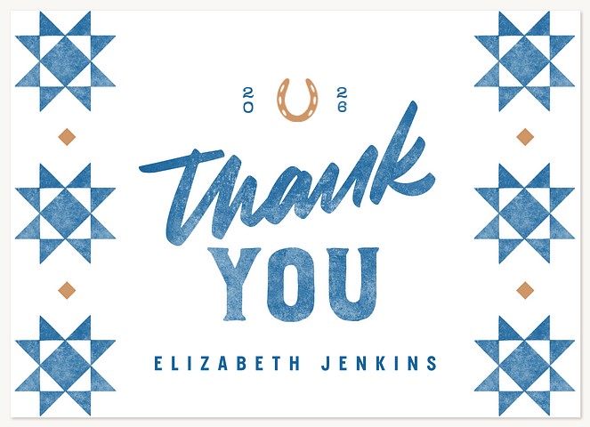 Country Quilt Thank You Cards 