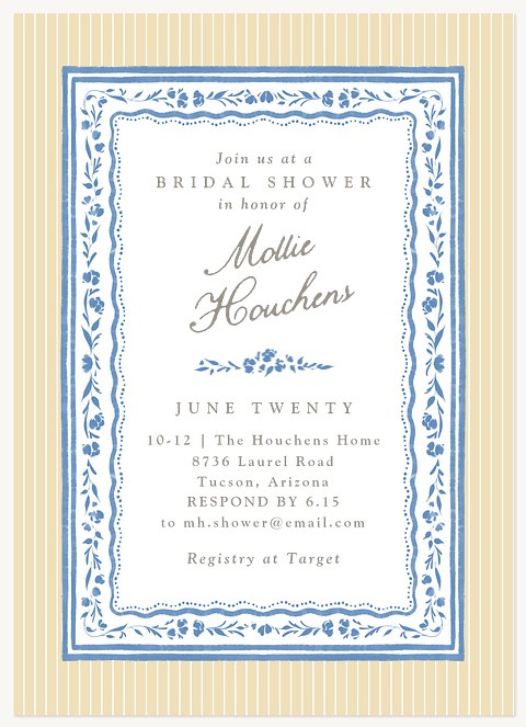 Something Borrowed Bridal Shower Invitations