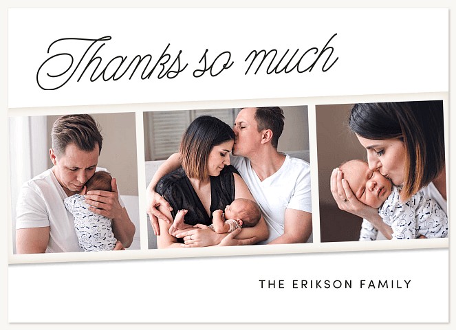 Horizontal Filmstrip Thank You Cards 