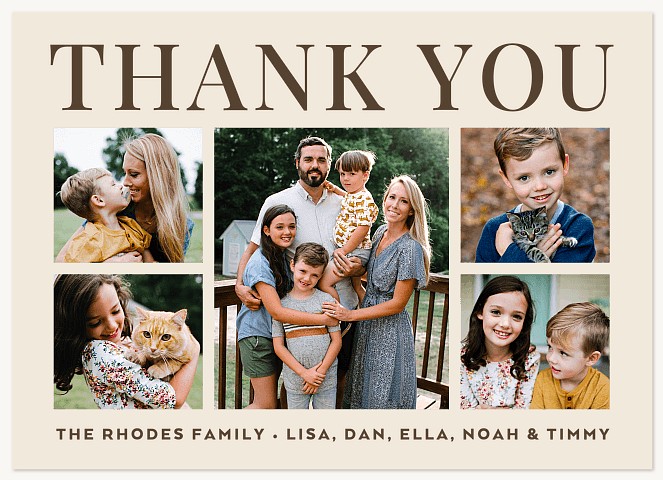 A Simple Collage Thank You Cards 