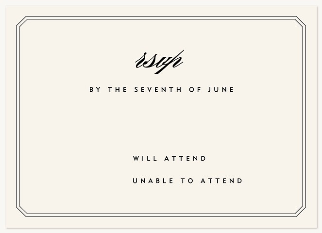 Center Stage Wedding RSVP Cards