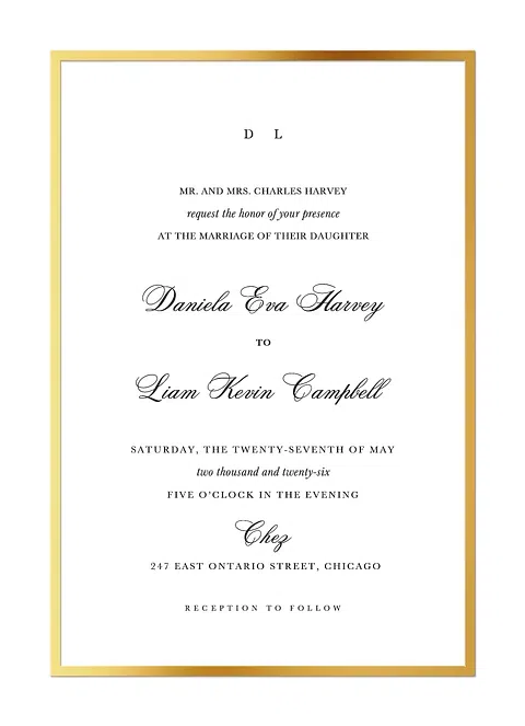 Royal Initials Wedding Invitations