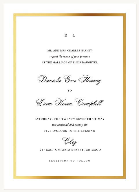 Royal Initials Wedding Invitations