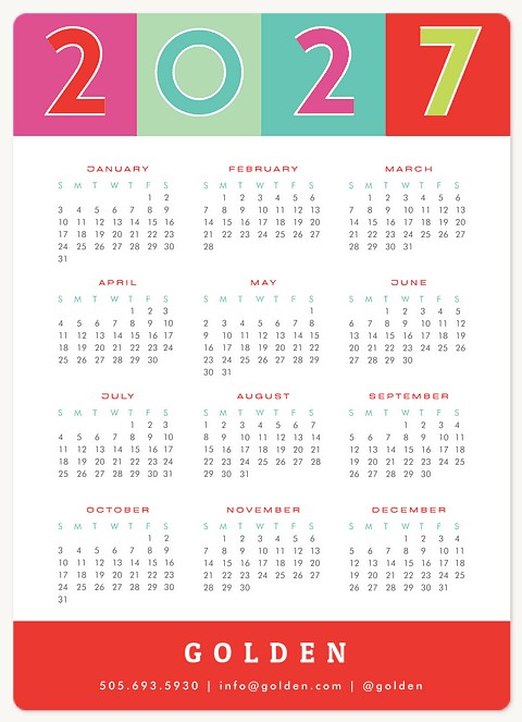 Joyful Colors Business Holiday Magnets