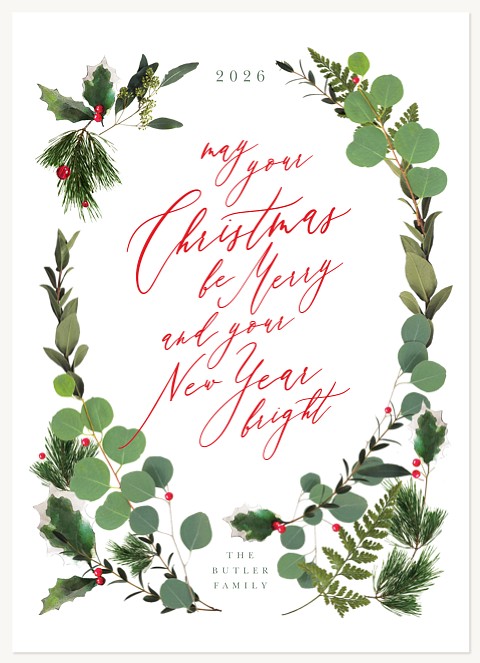 Flora Frame Photo Holiday Cards