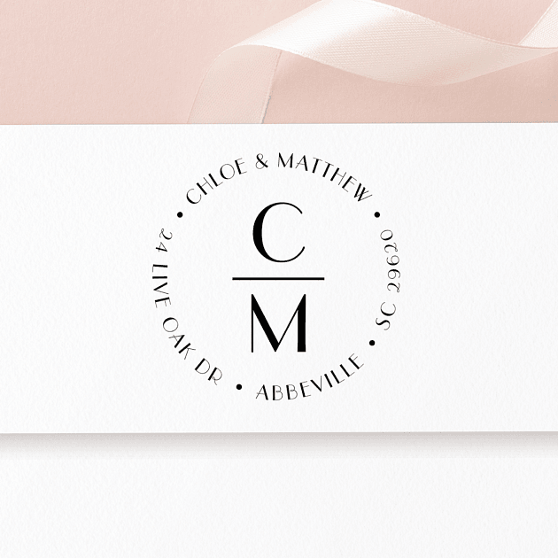 Modern Monogram | Custom Rubber Stamps