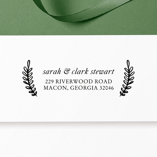 Framed in Foliage | Custom Rubber Stamps