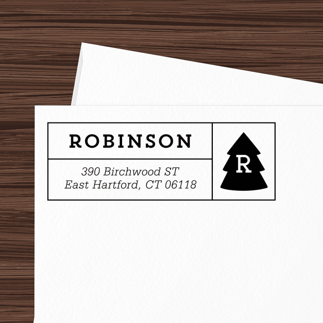 Evergreen Monogram | Custom Rubber Stamps