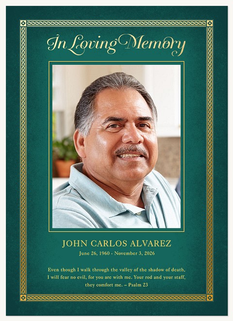 Classic Memory Memorial & Sympathy Cards