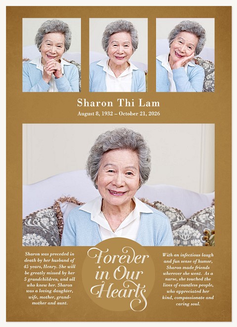 Forever in Our Hearts Memorial & Sympathy Cards
