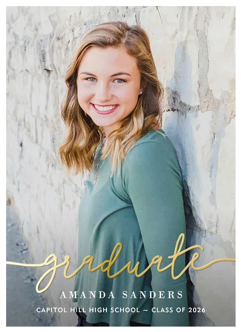 Delicate Graduate Graduation Announcements