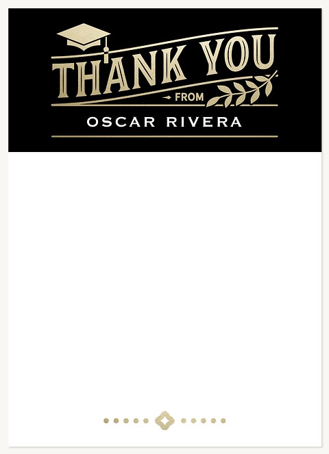 Vintage Ceremony Graduation Thank You Cards