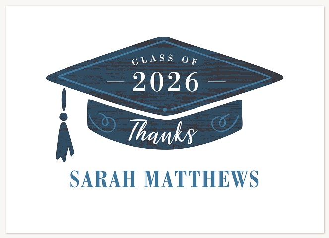 Rustic Cap Thank You Cards 