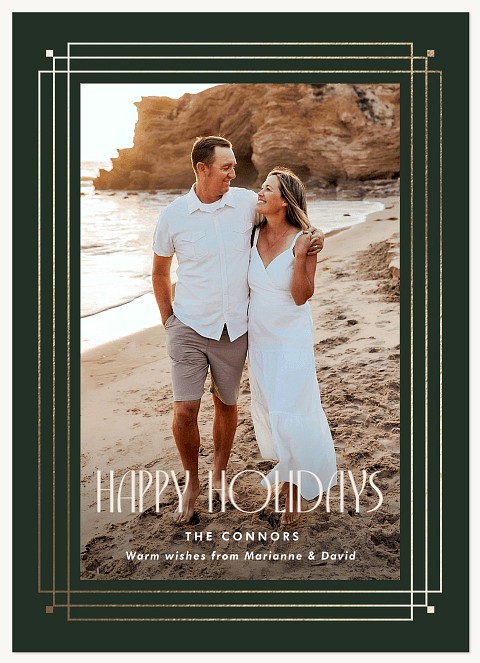 Art Deco Personalized Holiday Cards