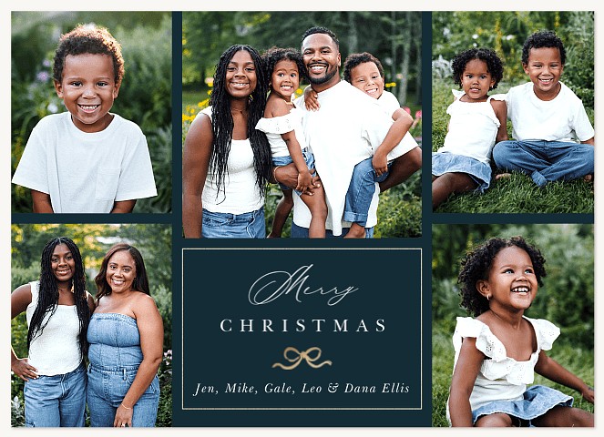 Timeless Bow Personalized Holiday Cards