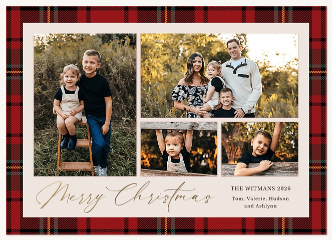 Tartan Festivities Personalized Holiday Cards