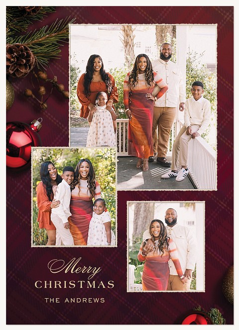 Tartan Luxe Personalized Holiday Cards