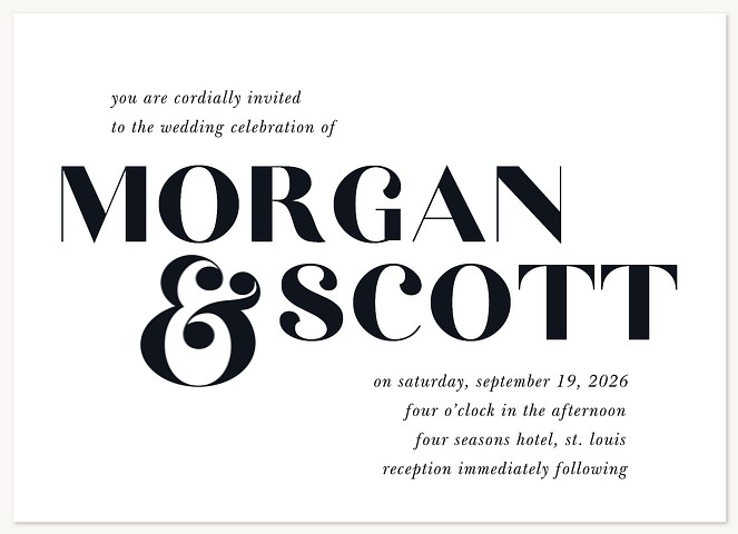 Billboard Wedding Invitations