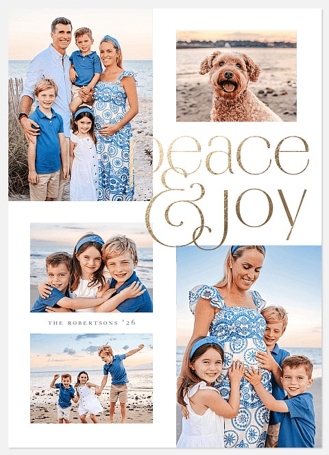 Joyful Grid Holiday Photo Cards