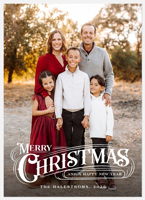 Antique Elegance Holiday Photo Cards