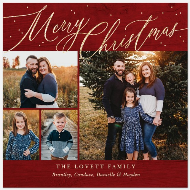 Redwood Sparkles Holiday Photo Cards