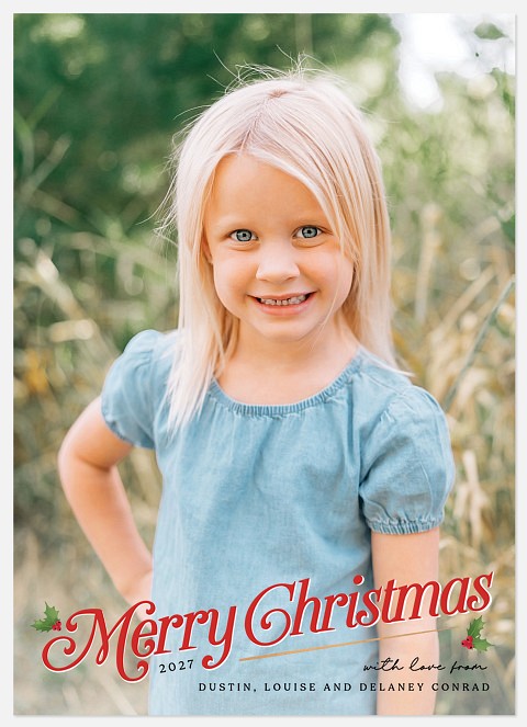 Sideways Greeting Holiday Photo Cards