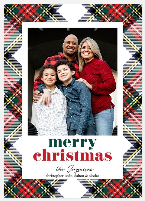 Festive Pattern Holiday Photo Cards