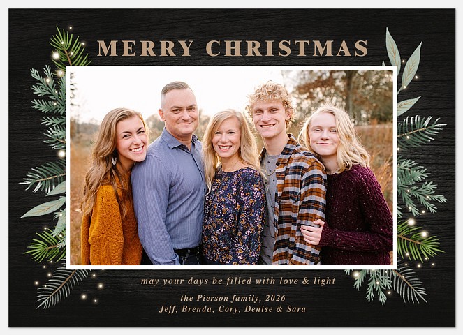 Peaceful Pines Holiday Photo Cards