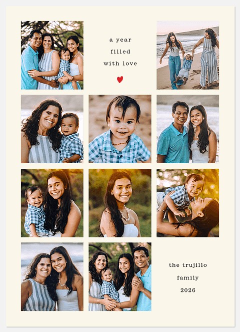 Filled with Love Holiday Photo Cards