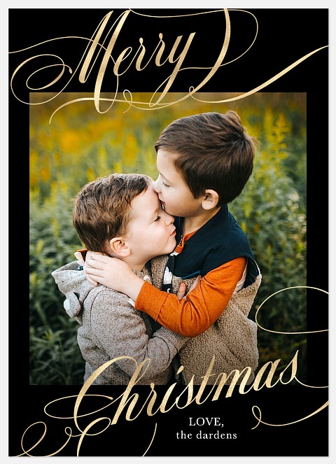 Ornately Stated Holiday Photo Cards