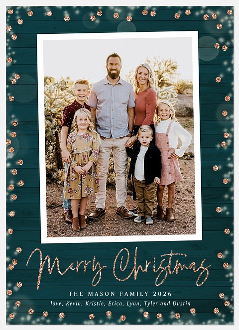 Glittery Illumination Holiday Photo Cards