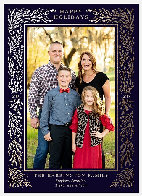 Royal Folliage Holiday Photo Cards