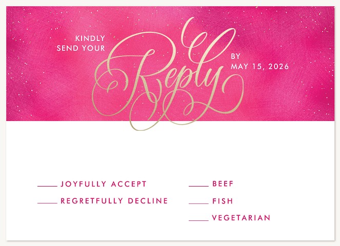 Glitz Bat Mitzvah RSVP Cards