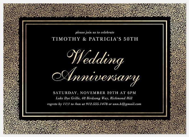 Glimmer Anniversary Invitations
