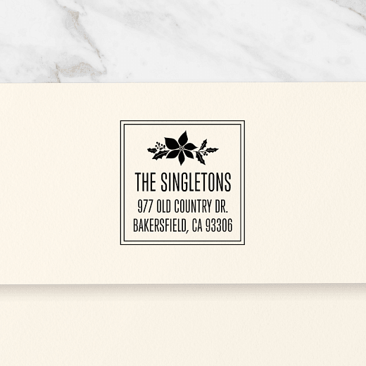 Poinsettia Post | Custom Rubber Stamps