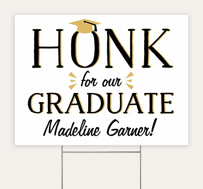 Honk for the Grad Custom Yard Signs