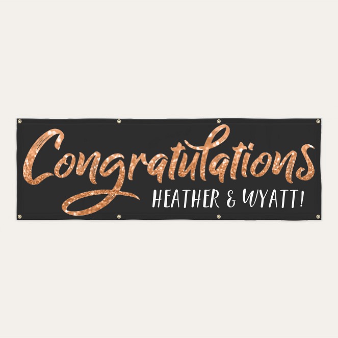 Sparkling Congrats Banner Custom Banners