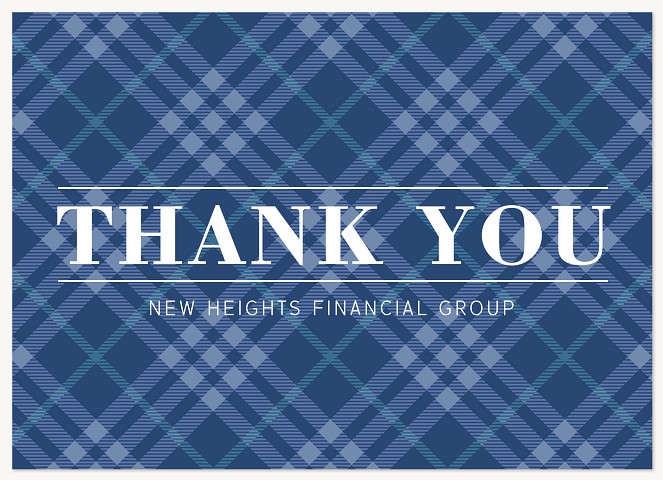 Simply Plaid Business Thank You Cards