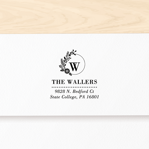 Modern Wreath | Custom Rubber Stamps