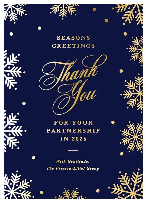 Formal Snow Business Holiday Cards