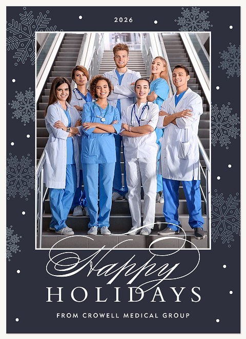 Snowflake Joy Business Holiday Cards