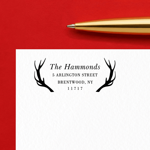 Woodland Antlers | Custom Rubber Stamps