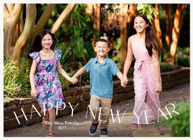 Text Wave Personalized Holiday Cards