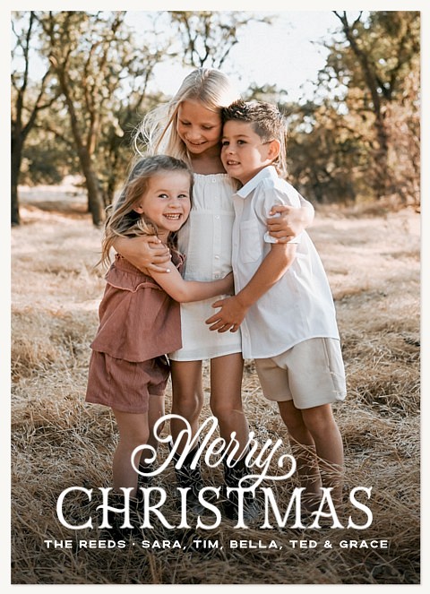 Contemporary Classic Personalized Holiday Cards