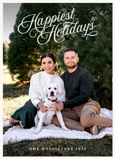 Graceful Flourish Personalized Holiday Cards