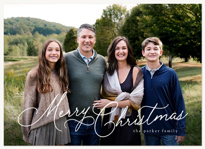 Slanting Scripts Personalized Holiday Cards